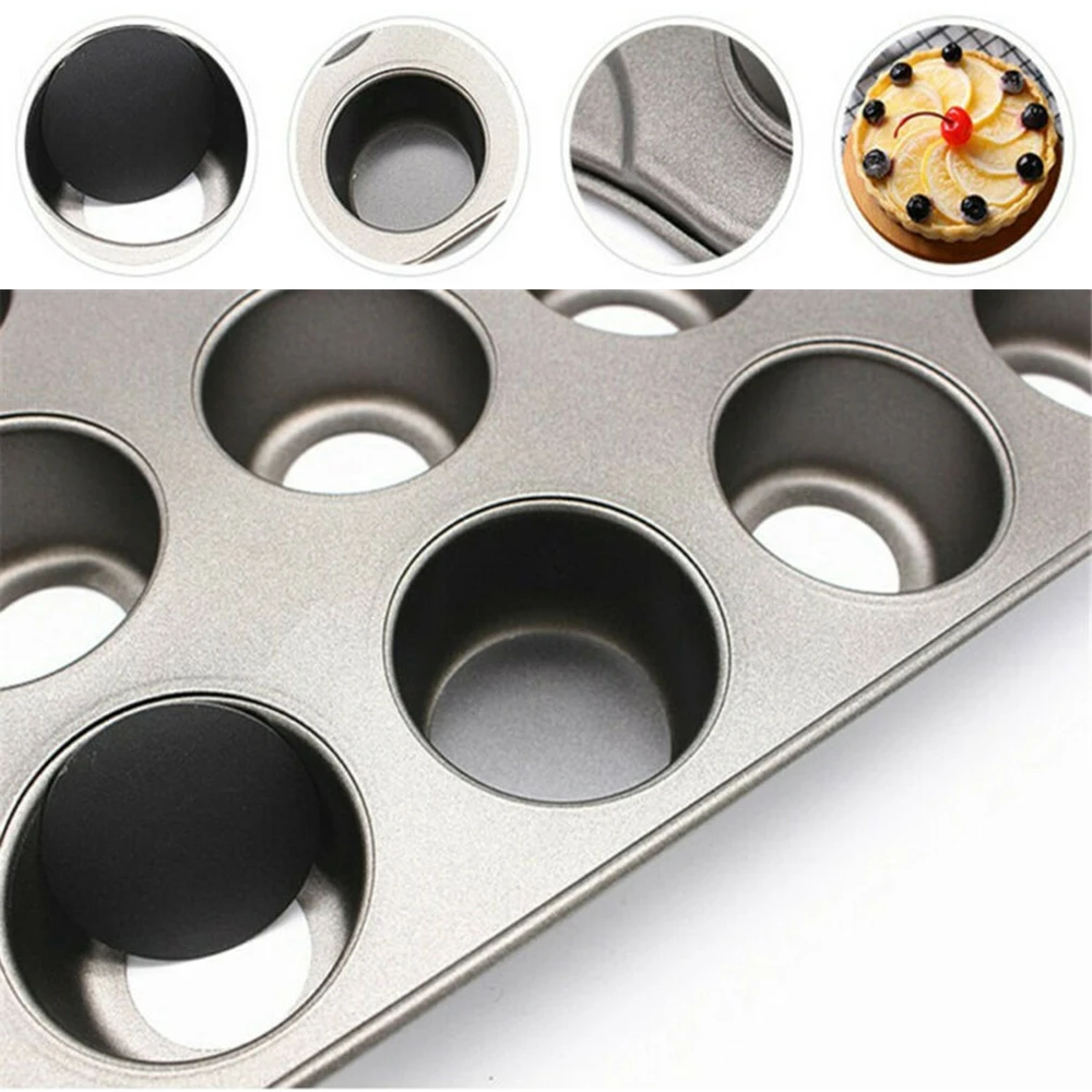 

Cupcake Cake Baking Pan Tray Non-Stick Pan Mould 400g 12 hole Mini Round