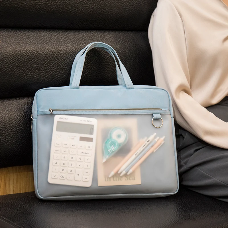 Multi-functional A4 Document Bags Filing Products Portable Waterproof Polyester  Storage Bag for Notebooks Pens Computer