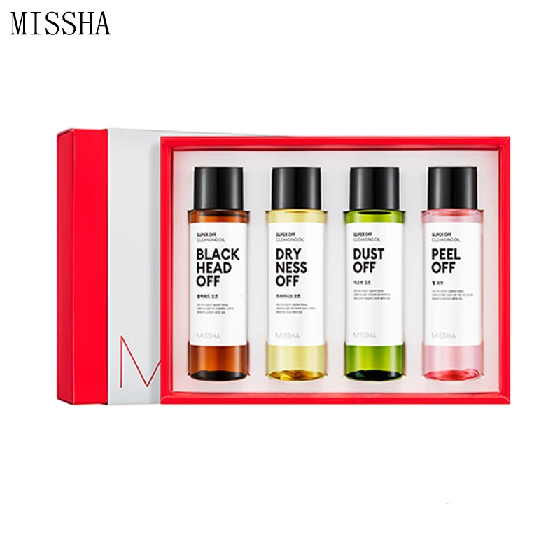 

MISSHA супер Off очищающее масло набор Очищение лица глубокой моющее средство кожного жира Управление увлажняющий уход за лицом для умывания Ко...