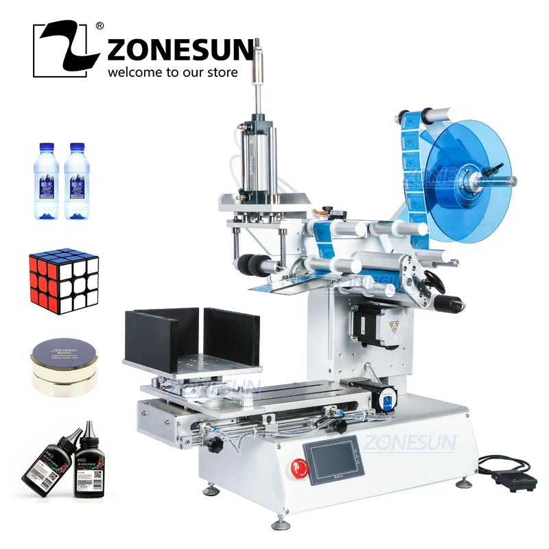ZONESUN XL-T803 полу-автоматическая плоская Пластик банок Стразы Кубик Рубика шампуни