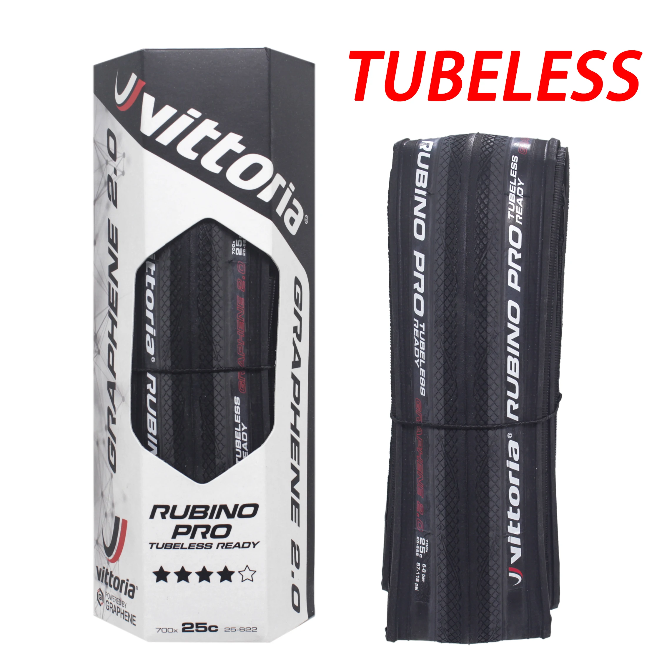 Vittoria Rubino Pro IV G2.0 TLR бескамерные дорожные шины 700x25 мм черные складные