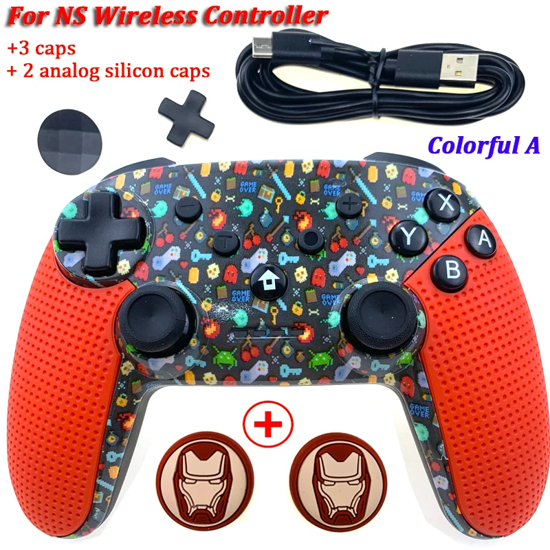 Colorful A Беспроводной игровой контроллер, джойстик для Nintendo Switch Console, Bluetooth Gamepad Pro Joypad для Android/PC, аксессуары, контроллер - Цвет: Colorful A