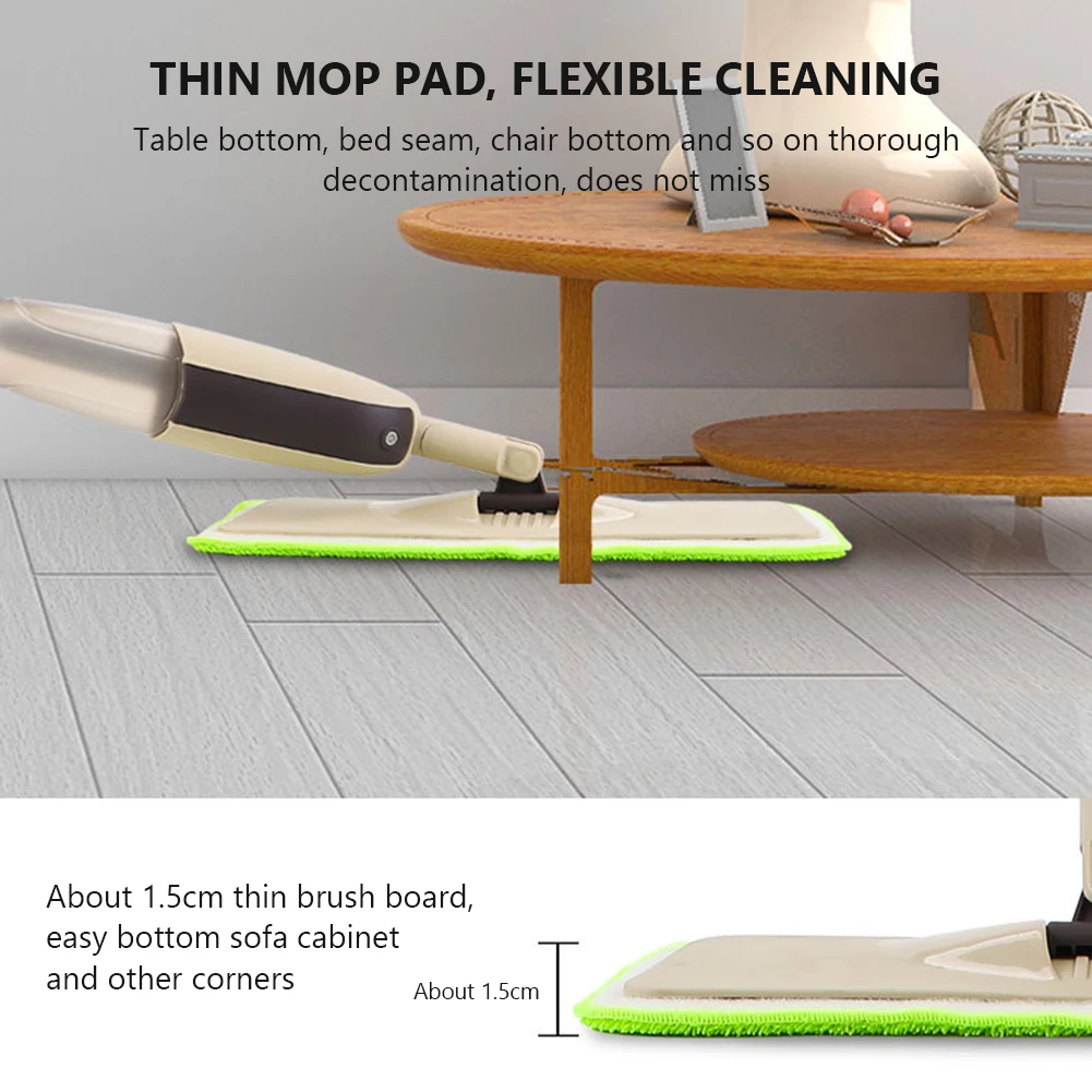 

Spray Mop for Hardwood Floors Dust Mop with Microfiber machine washable Pad for a Quick Cleaner with a Refillable Water Bottle