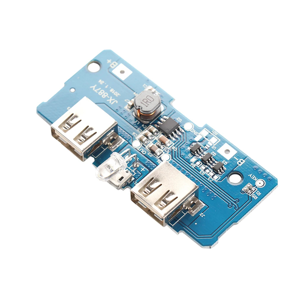 18650 Двойной Micro USB 3 7 в до 5 В 2A повышающий Мобильный Внешний аккумулятор DIY зарядное