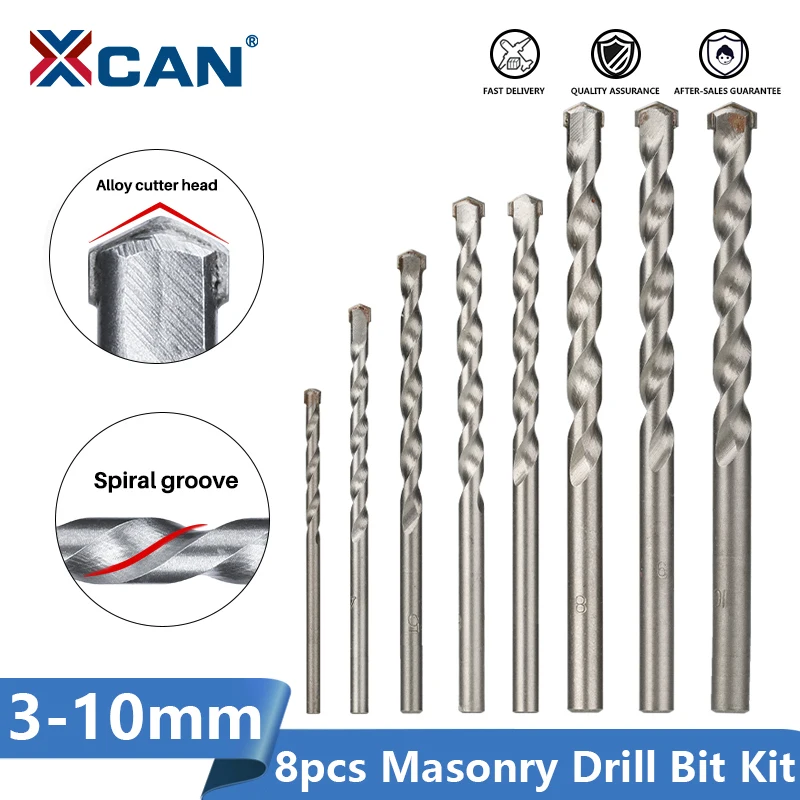 Сверло XCAN для кирпича бетона мрамора плитки камня Твердосплавный Наконечник 8 шт.