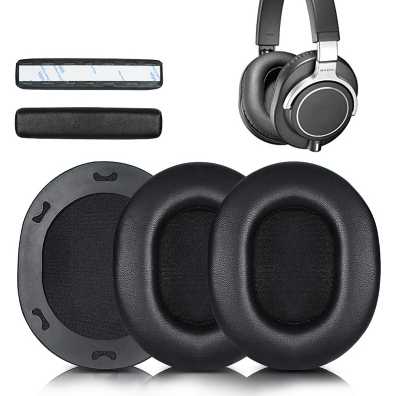 Кожаные амбушюры для наушников Audio Technica ATH M70X наушники-вкладыши из пены с эффектом