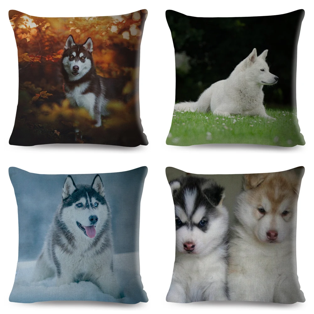 Наволочка для подушки из хлопка и льна 45 х45 см | Дом сад