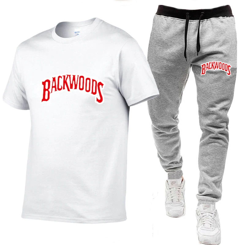 

2020 Men Fashion Two Pieces Sets T Shirts+Pants Suit Men Summer Tops Tees Fashion Print Tshirt High Quality Sportswears 2 Sets