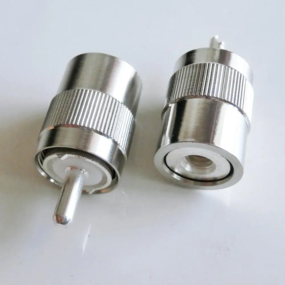 Разъем PL259 SO239 UHF папа припой чашка для LMR195 RG58 RG142 RG223 RG400 Кабель Латунь