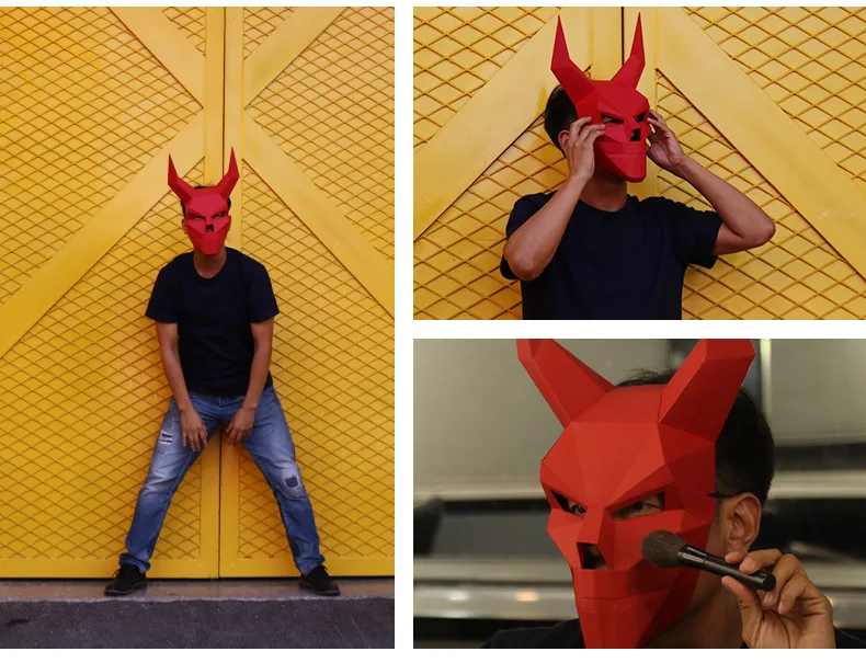 Carnaval Maske креативная ручная маска на Хэллоуин DIY 3D бумажные маски косплей пугающий