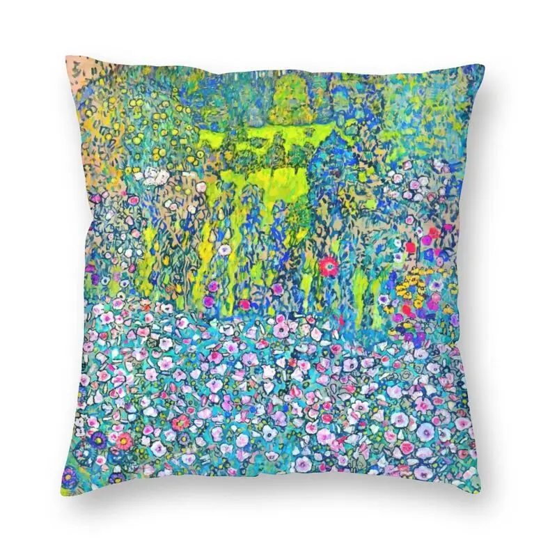 

Садоводческий пейзаж с Горным верхом Густава Климта, наволочка, украшение, живопись, искусственная наволочка, декоративная подушка для автомобиля