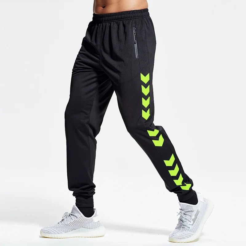 black green pants BINTUOSHI, футбольные тренировочные штаны, Мужские штаны с карманами на молнии для бега, велоспорта, спортивные штаны для фитнеса, бега, бега, спортивные штаны для йоги - Цвет: black green pants
