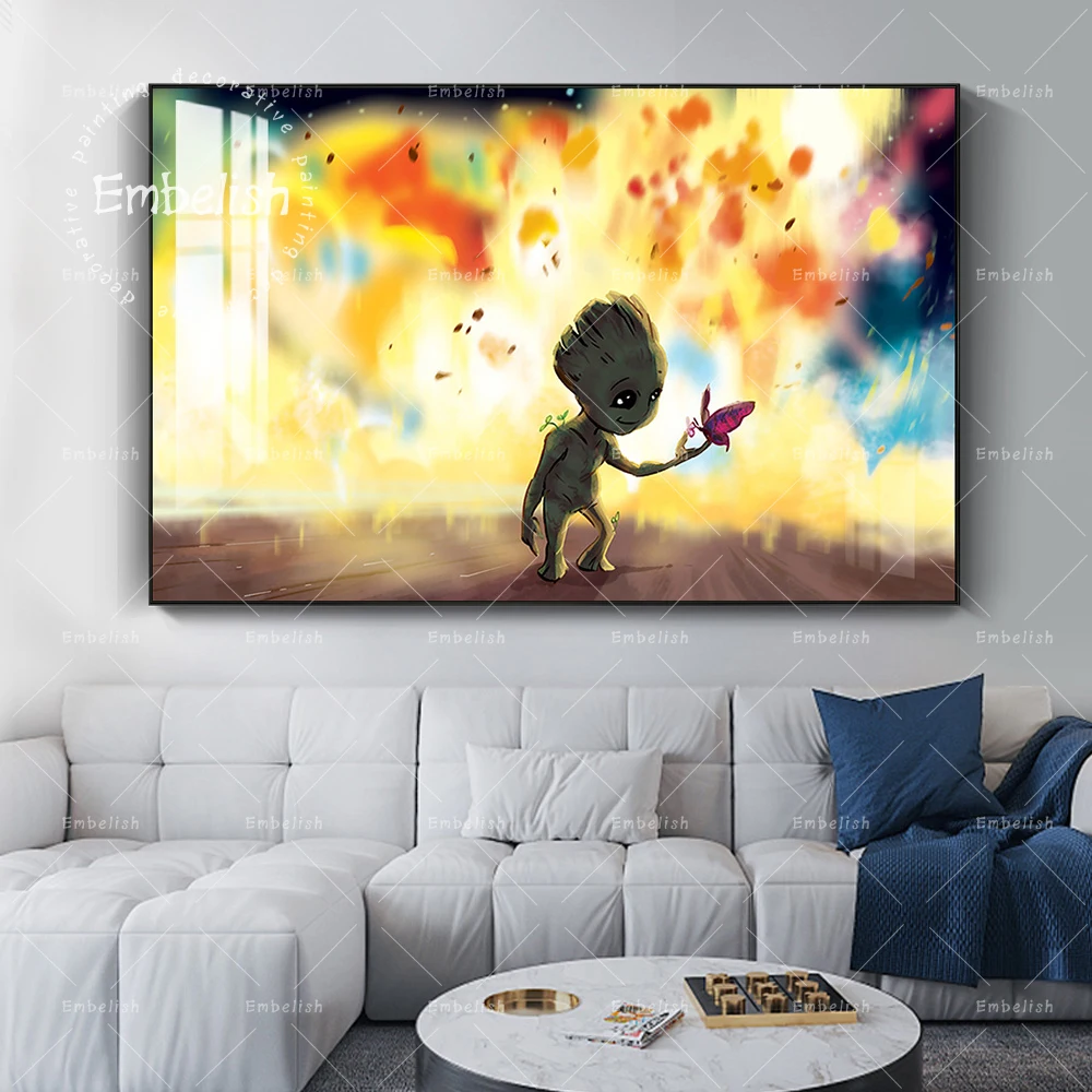 

1 Pieces Cartoon Character Modern Home Decor Pictures For Living Room Wall Art Posters HD Spray On Canvas Paintings