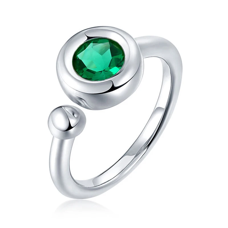 

Knobspin 100% 925 Sterling Silver Adjustable Opening Real 1 Carat D Color Moissanite Engagement Rings For Women Fine Jewelry