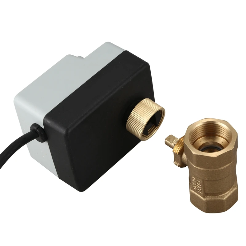 

2 Pcs Ac220V 2 Way 3 Wires Motorized Ball Valve Electric Actuator with Manual Switch , Dn15 & Dn20
