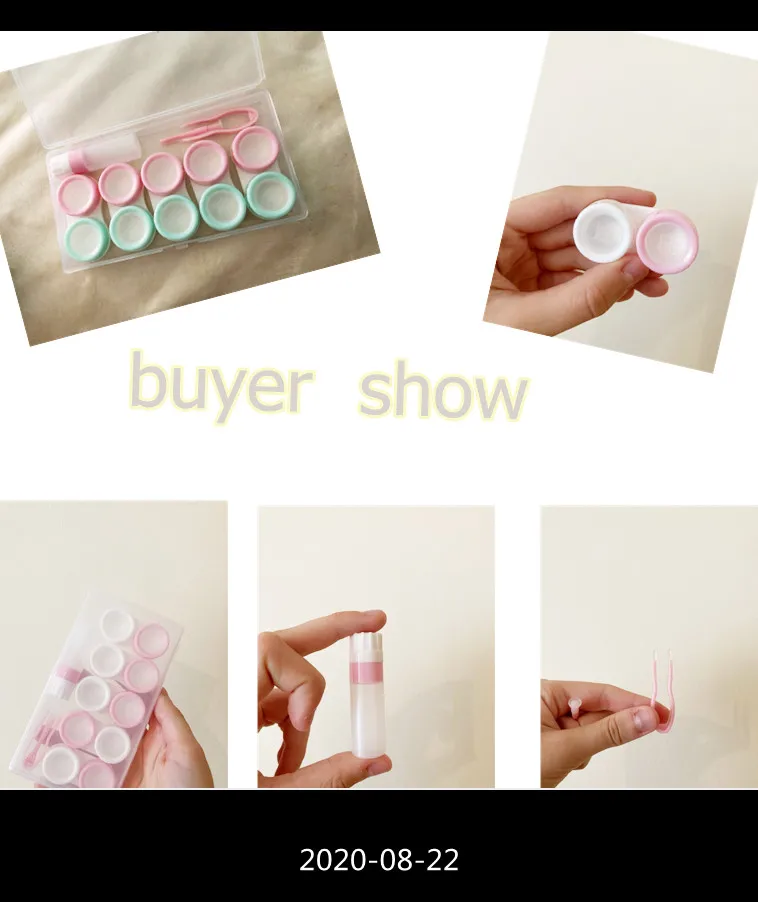 

6 Pairs Contact Lens Case Eye Contact Lens Box Women Travel Contact Lenses Case Leakproof Container Lenses Box For Display Box