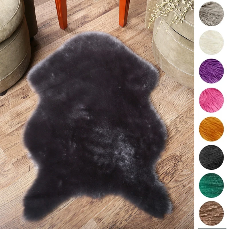 

8 Colors Bedroom Plush Fluffy Floor Carpets Chair Mat Super Soft Warm Carpet Modern Fur Wool Carpet Faux Sheepskin Rugs Seat Pad