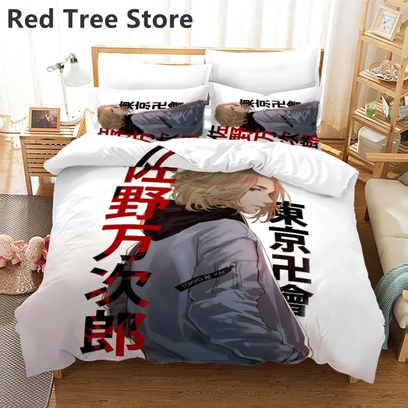

Hanagaki Budo Anime Bedding Set Tokyo Revenger 3d Duvet Cover Sets Comforter Bed Linen Twin Single King Size Cartoon Printing