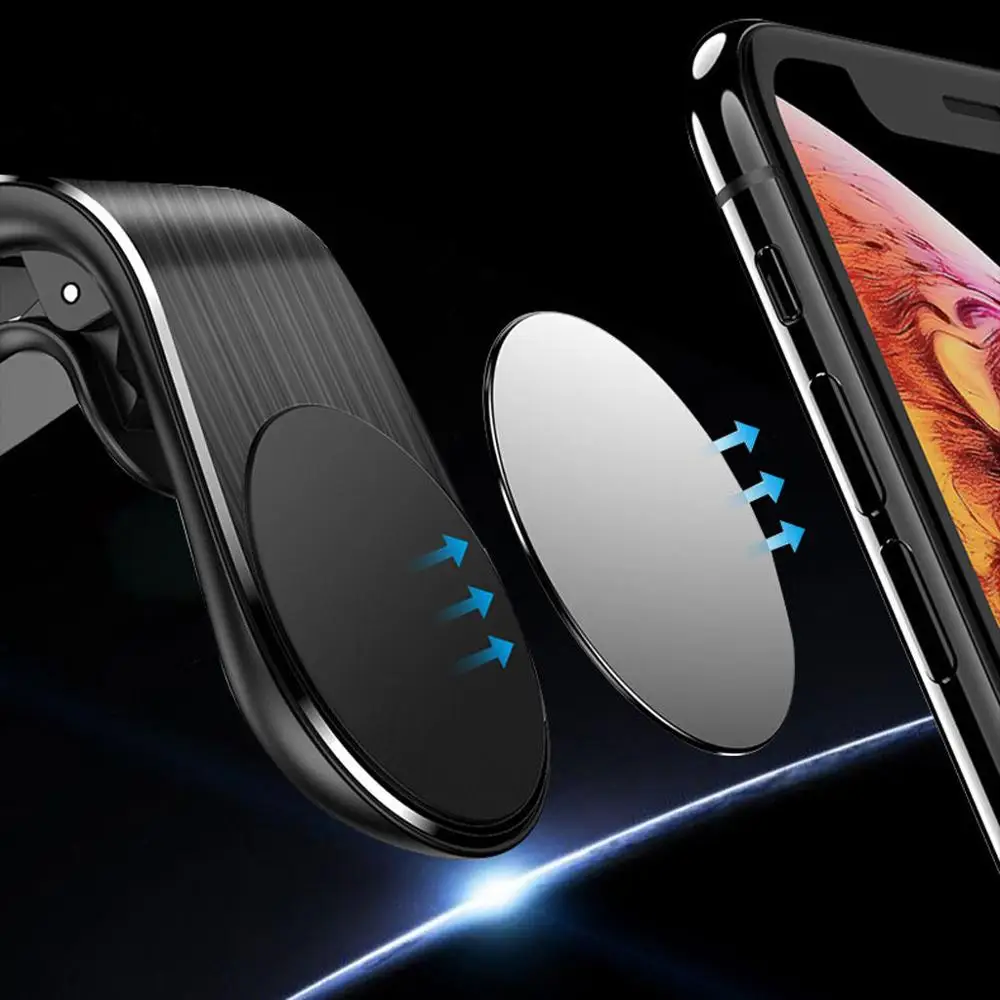 Металлический магнитный автомобильный держатель для телефона iPhone Samsung Xiaomi 360 Air