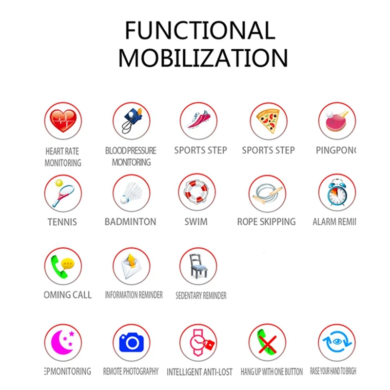 

GO 31 Smart Watch IP67 Waterproof Fitness Tracker Watch with Heart Rate Monitor Step Sleep Tracker Smartwatch