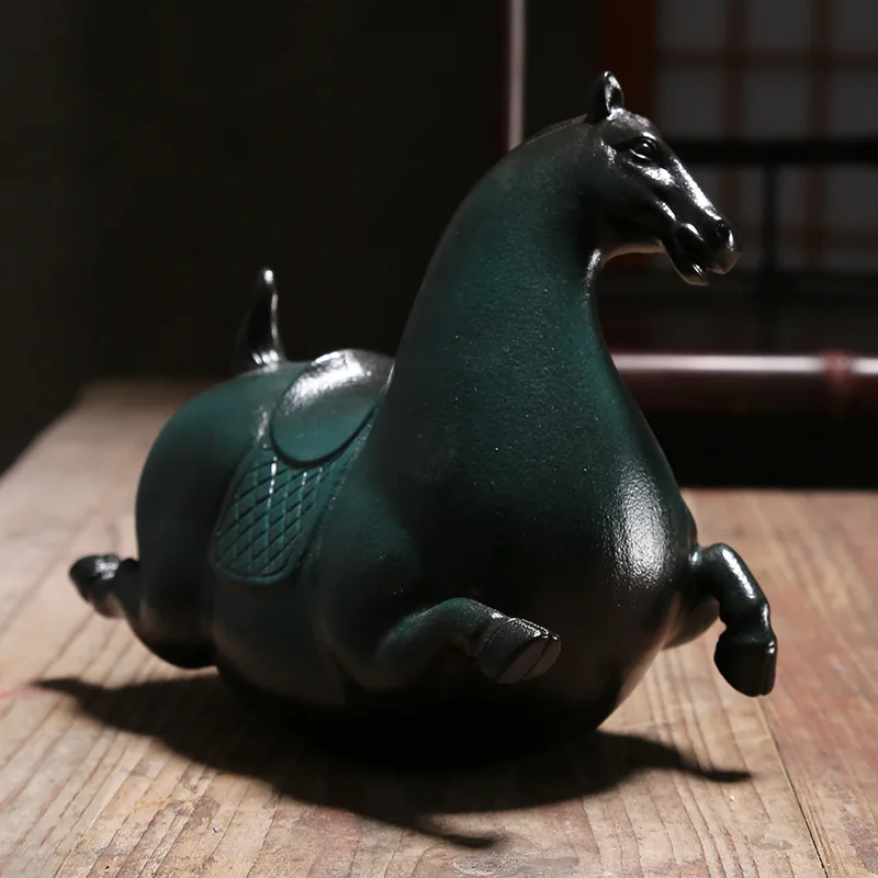 Тан Лошадь керамика украшения дома Керамика пони фарфоровая статуя скульптура