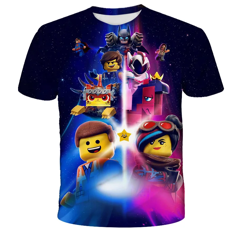 

4-14 Years Old Children's Cartoon T-Shirt Lego Ninja 3D Printed Short-Sleeved Boys Girls Summer Cool Breathable Baby Clothes