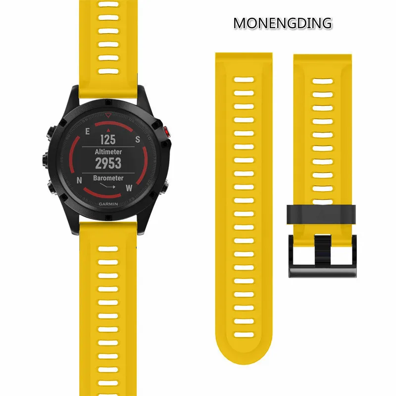 26 мм мягкий силиконовый ремешок для часов Garmin Fenix 3 HR 5X Plus красочные умные часы Fenix3