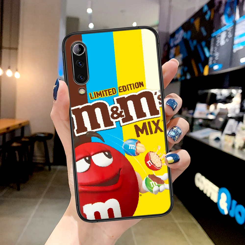 

M&M's Chocolate Candy Phone Case For Xiaomi Mi Note 10 A3 9 MAX 3 A2 8 9 Lite Pro Ultra black Hoesjes Soft Back Luxury Cell