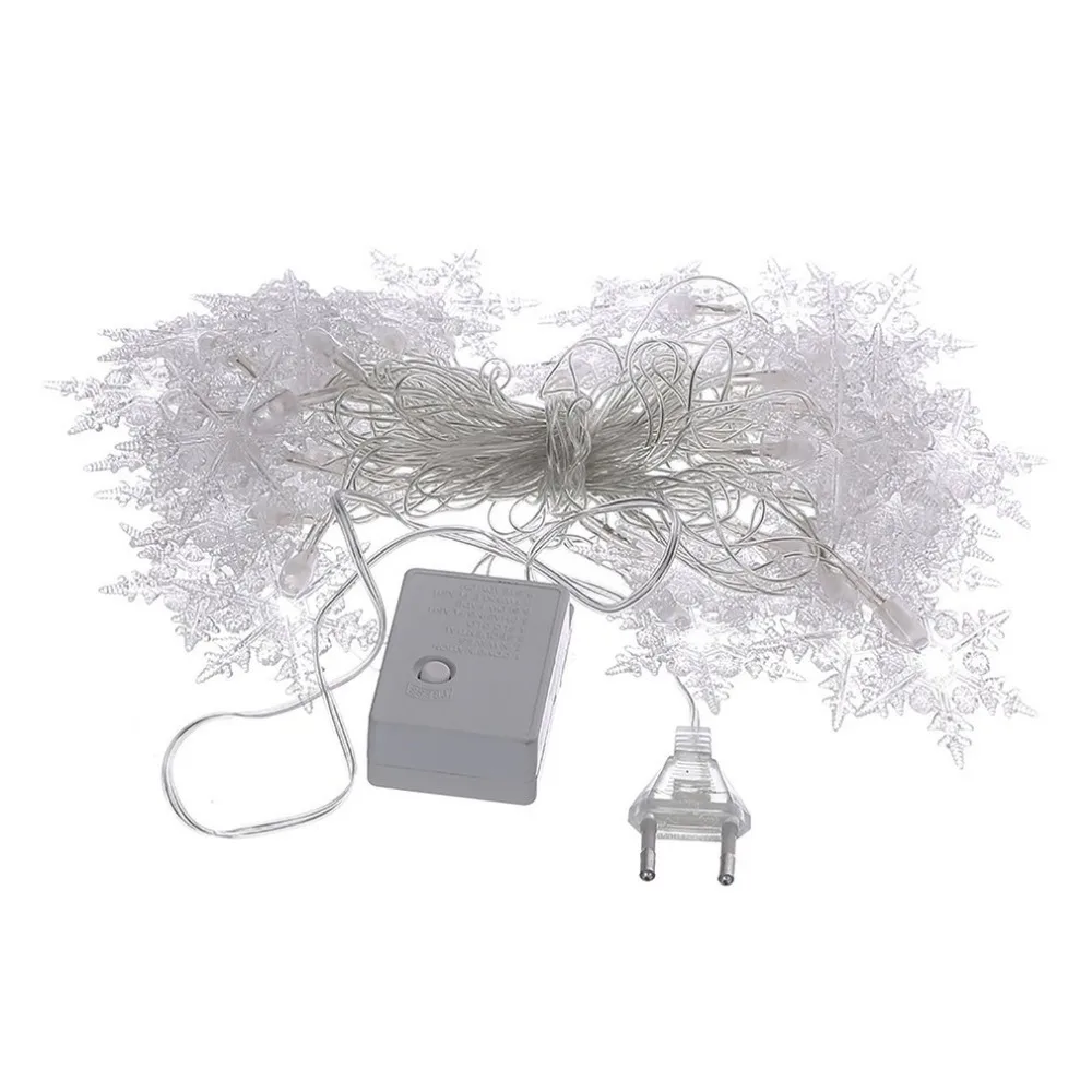 Рождественская елка снежные хлопья светодиодная гирлянда Сказочный светильник