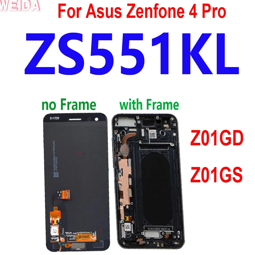 ЖК-дисплей для ASUS ZenFone 4 Pro/ZS551KL/Z01GD/Z01GS, дисплей с сенсорным экраном и дигитайзером в сборе, рамка для ASUS ZS551KL, дисплей, оригинал