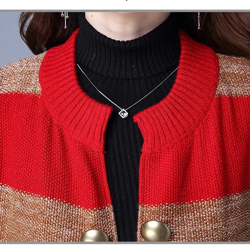 Осенние женские Повседневные свитера свободные кардиганы с круглым вырезом и