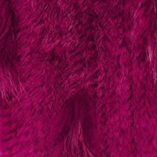 Hot Pink VISI HOP/модное Стильное женское пончо с натуральным кроличьим мехом, Вязаная Шаль, качественная накидка VS5201 - Цвет: Hot Pink