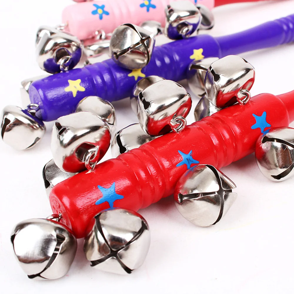 

3pcs Baby Kids Toys Jingle Bell Christmas Hand Jingle Bells Children Musical Instrument Random Color