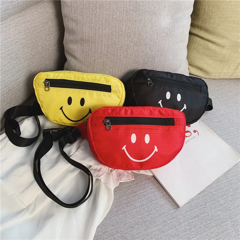 

Children's Bags 2021 Autumn New Cute Smiley Waist Bag Mini Chest Bag Lipstick Bag Cartoon Bags Purse Shoulder Bag Satchels