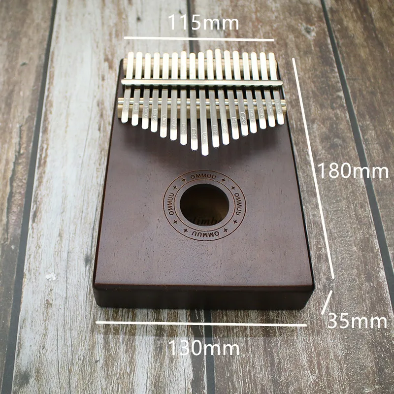 17 ключей калимба мбира Африканский твердый красный палец пианино с сумкой