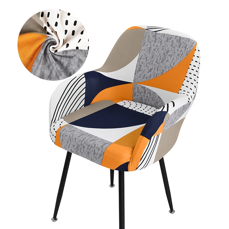 Printed High Arm Chair Cover Stretch Armchair Scandinavian Covers Dining Chairs For Living Room Bar Hotel Home Decor |