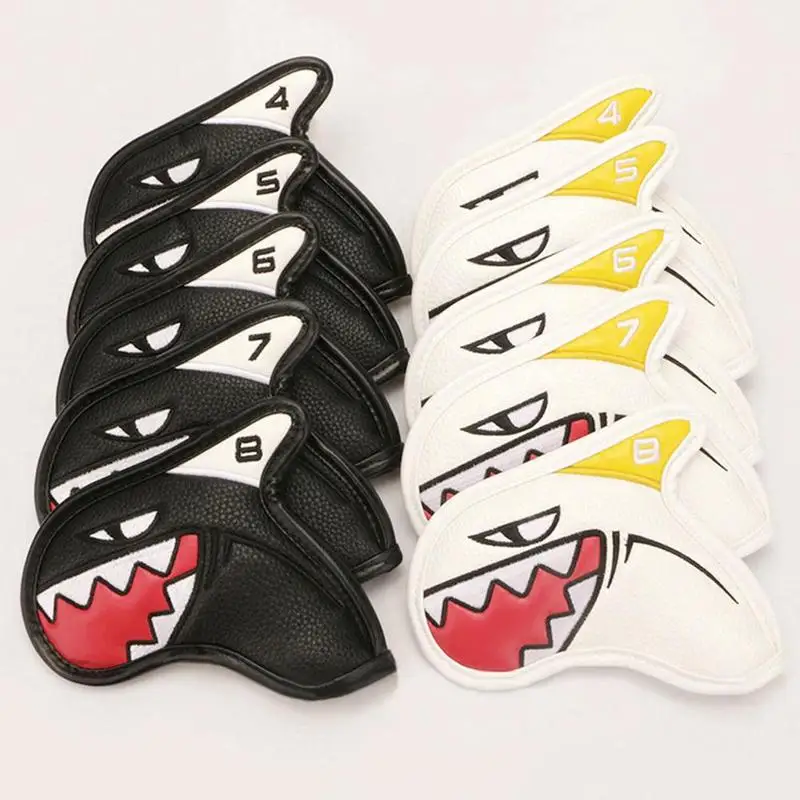 

9Pcs Golf Club Headcovers Cap PU Waterproof Material Protects Golf Club Cute Cartoon Style To Choose From
