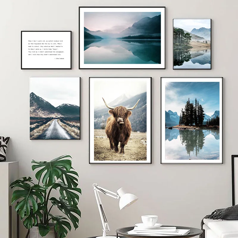 

Картина на холсте с изображением природы озера