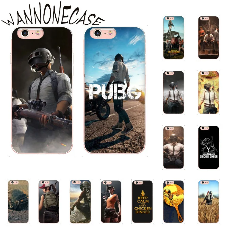 Мягкий чехол для телефона WANNONECASE Playerunknown's Battlegrounds PUBG iPhone 8 7 6 6S Plus X XS MAX 5 5S SE XR 11 11pro