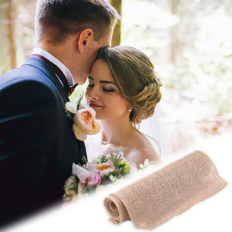 1/2/5 м Винтаж Натуральный Холщовый джутовый льняной Настольная дорожка Обеденная