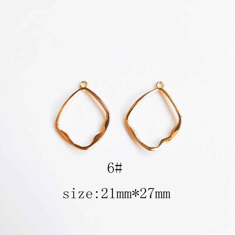 Серьги гвоздики нестандартной геометрической формы ювелирные украшения из