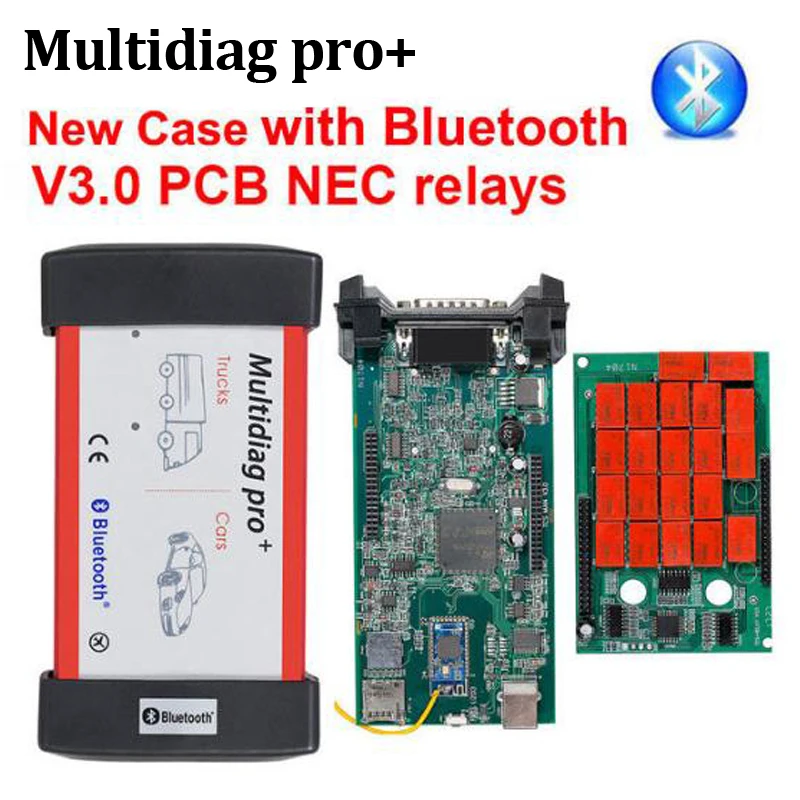 Multidiag Pro+ V3.0,00 бесплатно Keygen N-EC реле для delphis автомобилей/грузовиков OBD OBD2 Bluetooth сканер автомобильный диагностический инструмент