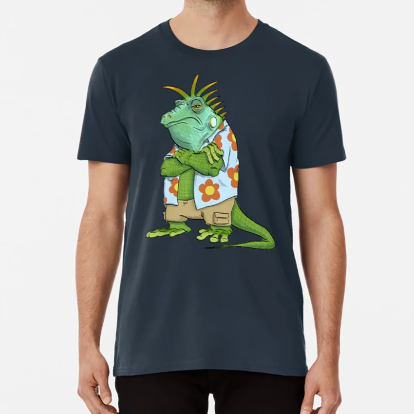 Футболка с изображением игуаны и животных цветная футболка героев мультфильмов |