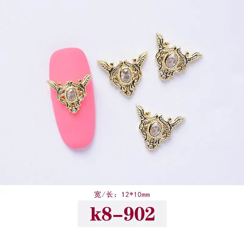 K8-902 5 шт 3D Звезды Луна бабочка кулон циркон дизайн ногтей ювелирные изделия японские Ногти украшения Циркон Кристалл Маникюр алмазные подвески - Цвет: K8-902