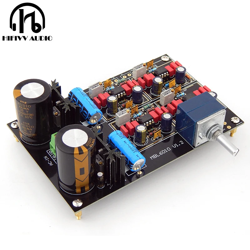 

HIFI preamplifier of JRC5534 op amp High end Customized MBL6010D TOP Black Gold Edition MBL6010 Preamp of Audio amplifier kits