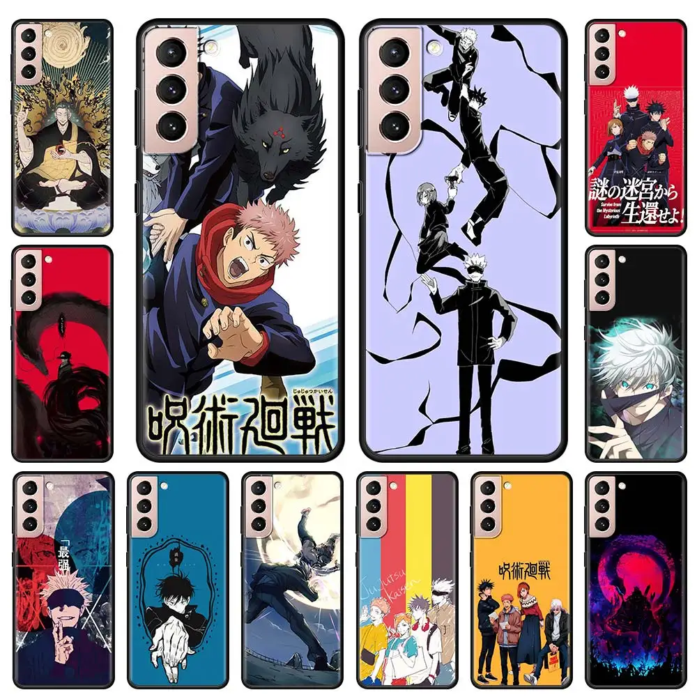 

Jujutsu Kaisen Silicone Phone Case Cover for Samsung Galaxy S21 S20 Ultra S10 Lite S9 S8 Plus S20 FE S10e Soft TPU Funda Coque