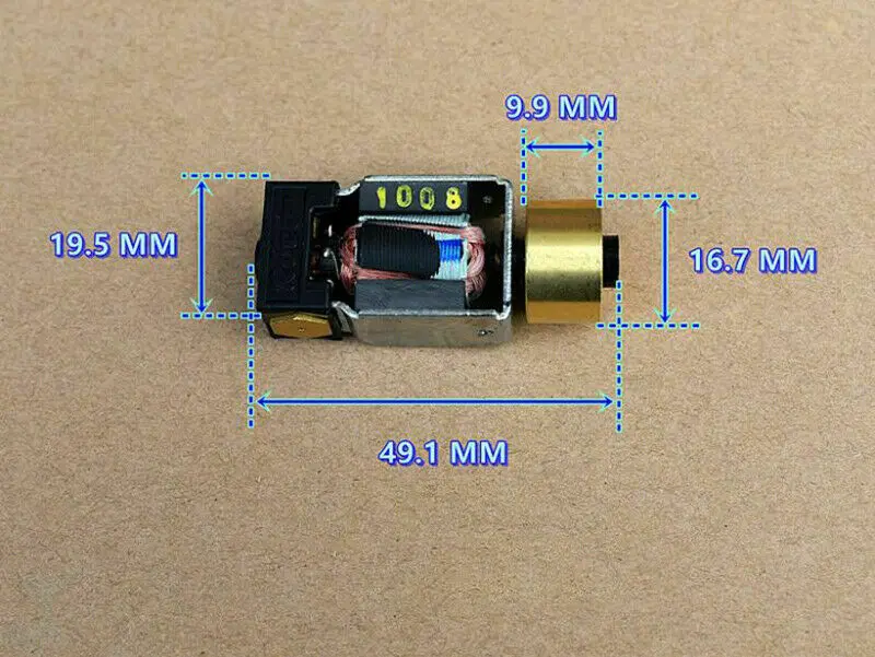 Micro 5-pole Rotor Motor DC 12V-24V High Speed Compensation Carbon Brush with With Copper Wheels Flywheel for HO Car Rail Train |
