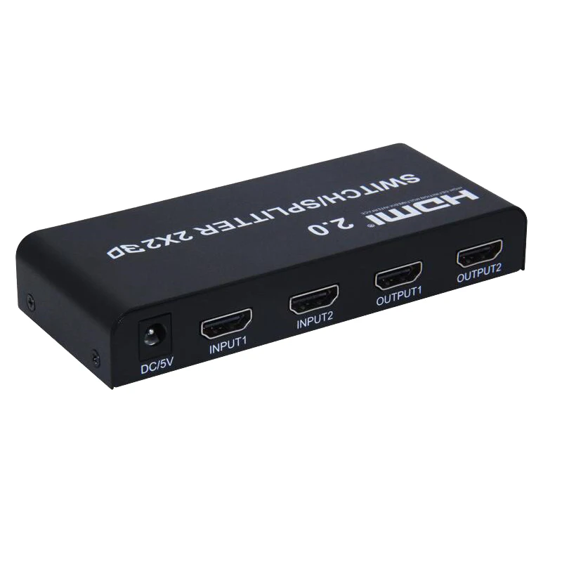 2x2 HDMI переключатель сплиттер 2 в 2 Выход HDMI конвертер адаптер с пультом дистанционного управления поддерживает HDMI 2,0 3D 1080p 4K x 2K IT-well