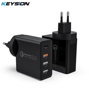 keysion 4 ports 48w quick charger pd type c usb charger for samsung iphone 12 tablet qc 3 0 fast wall charger us eu plug adapter free global shipping