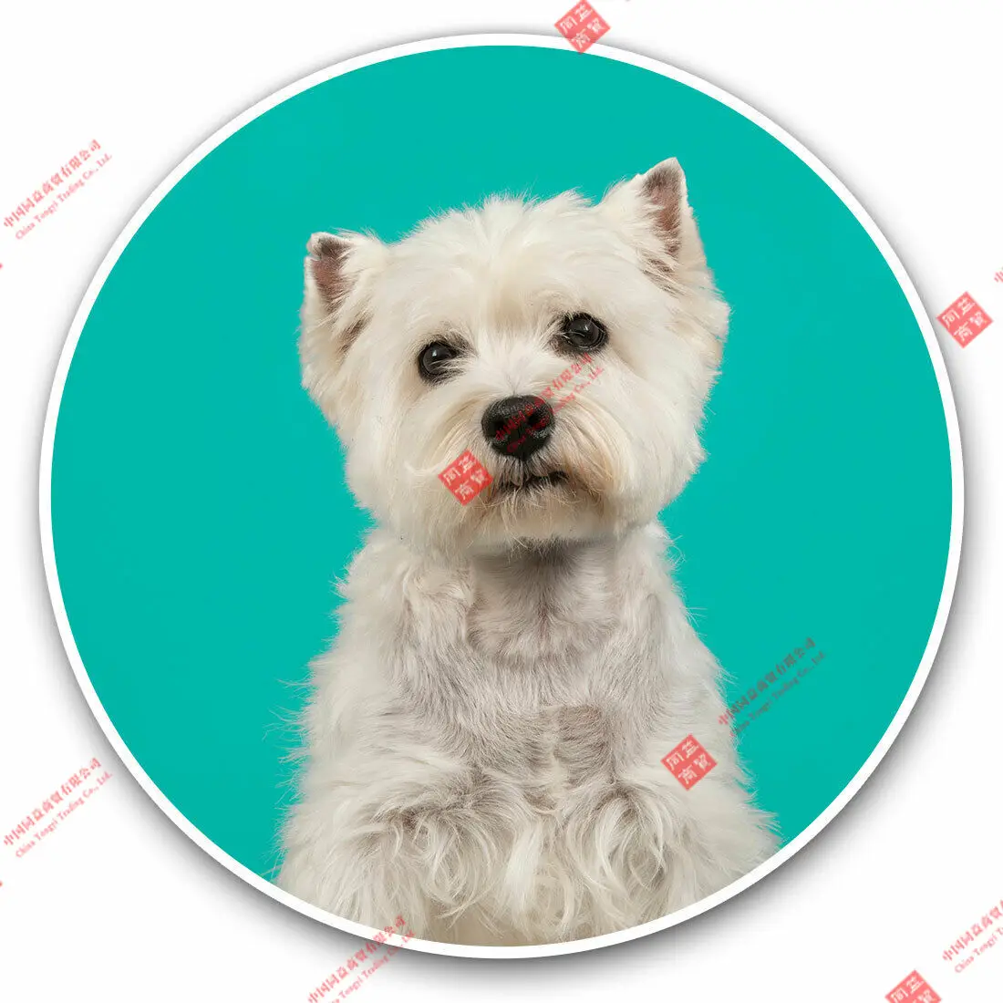 

Personality Vinyl StickersCute West Highland Terrier Dog Westie Puppy Cool Gift Car Window Body Decorative Stickers Accessories